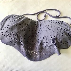 Flowy Purple Strapless Bikini